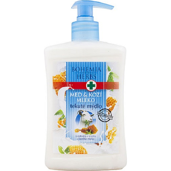 Bohemia Gifts Med a Kozí mléko krémové tekuté mýdlo 500 ml