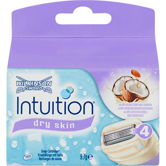 Wilkinson Intuition Dry Skin Natural Coconut Milk & Almond Oil náhradní hlavice 4 kusy