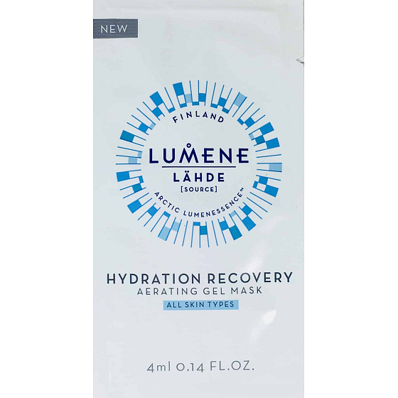 Lumene Source Hydration hydratační obnovující okysličující pleťová gelová maska pro všechny typy pleti 4 ml