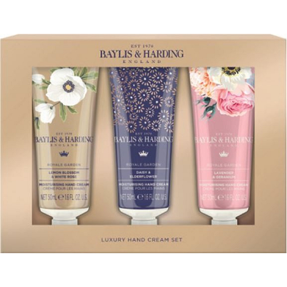 Baylis & Harding Královská zahrada krém na ruce 3 x 50 ml, kosmetická sada
