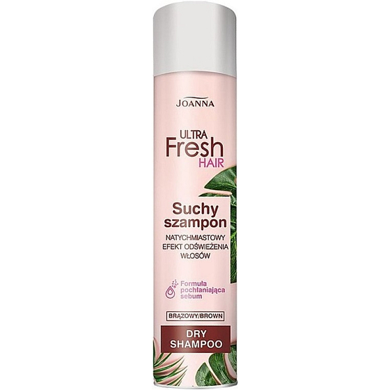 Joanna Ultra Fresh Hair Dry Shampoo Ciemnobrązowy suchy szampon do brązowych włosów 200 ml