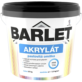 BARLET akrylowy tynk pastowy ziarnisty 1,5 mm, 25 kg BARLET akrylowy tynk pastowy ziarnisty 1,5 mm, 25 kg