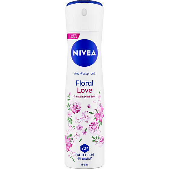 Nivea Floral Love antiperspirant ve spreji pro ženy, 150 ml