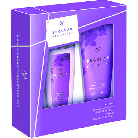 David Beckham Signature for Her parfémovaný deodorant sklo pro ženy 75 ml + sprchový gel 150 ml, kosmetická sada