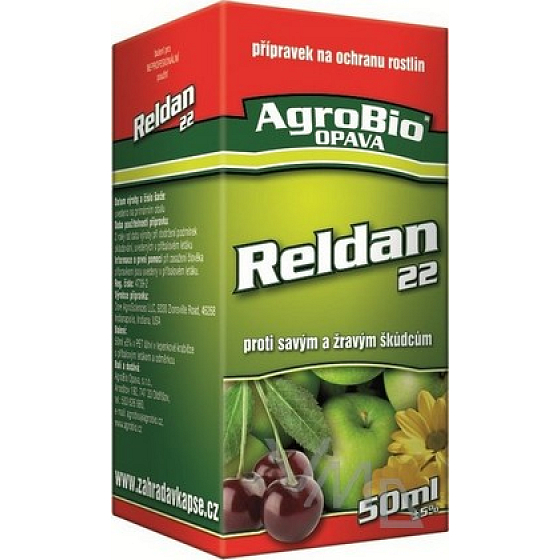AgroBio Reldan 22 přípravek proti savým a žravým škůdcům 50 ml F055I2Q232 2/2020