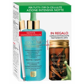Collistar Anticellulite Slimming Superconcentrate Night tvarující sérum proti celulitidě 200 ml + Anticellulite kapsle čisté aktivní látky proti celulitidě 7x4 ml, dárková sada