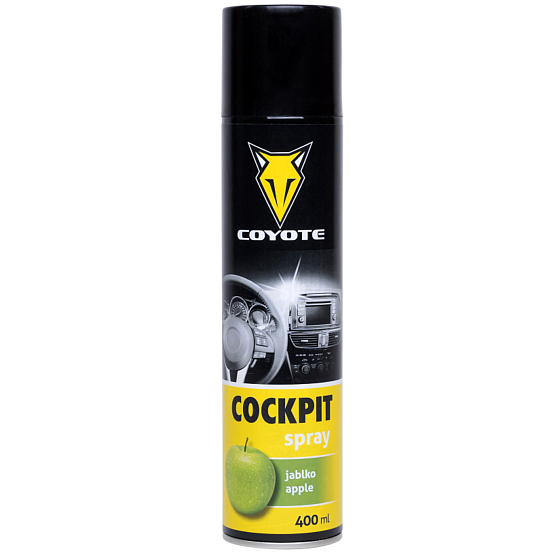 Coyote Cockpit Jabłko antystatyczny, czyści i pielęgnuje plastik, skórę, gumę, drewno, ekoskórę w wnętrzu pojazdu 400 ml spray