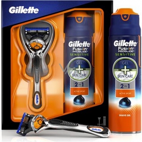 Gillette Fusion ProGlide Flexball holicí strojek + Sensitive gel na holení 170 ml, kosmetická sada Gillette Fusion ProGlide Flexball holicí strojek + Sensitive gel na holení 170 ml, kosmetická sada