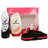 Rexona Motionsense Invisible Black + White antiperspirant deodorant sprej pro ženy 150 ml + Tropical Power sprchový gel 250 ml + sportovní pouzdro na běhání, kosmetická sada