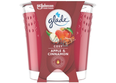 Glade Jabłko & Cynamon i muszkatołowy olejek zapachowy świeca w szkle, czas palenia do 30 godzin 120 g