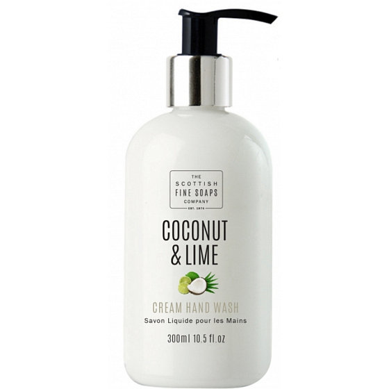 Scottish Fine Soaps Kokos a Limetka krémové tekuté mýdlo na ruce dávkovač 300 ml