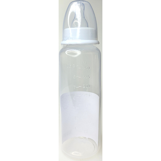 First Steps Transparent 0+ butelka dla niemowląt Biała 250 ml