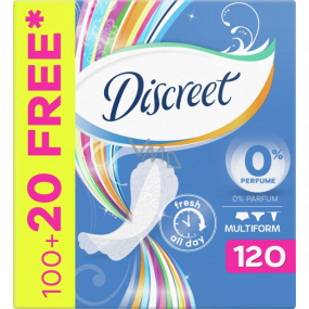 Discreet Air Multiform prodyšné slipové intimní vložky pro každodenní použití 120 kusů