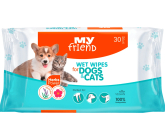 Mój Przyjaciel Wilgotne chusteczki dla psów i kotów 30 sztuk