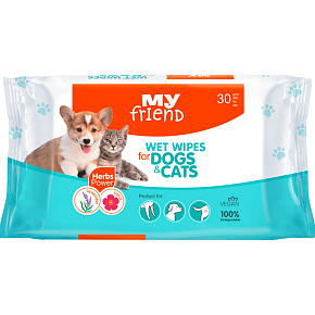 Mój Przyjaciel Wilgotne chusteczki dla psów i kotów 30 sztuk