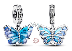 Zawieszka ze srebra próby 925 Motyl z Murano, charms do bransoletki