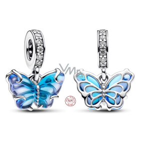 Zawieszka ze srebra próby 925 Motyl z Murano, charms do bransoletki