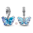 Zawieszka ze srebra próby 925 Motyl z Murano, charms do bransoletki