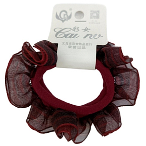 Gumička látková do vlasů velká vínová 1 kus Gumička látková do vlasů velká vínová 1 kus