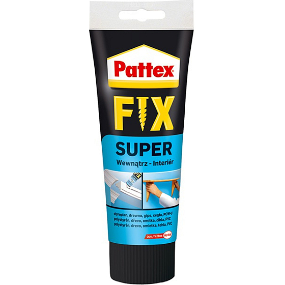 Pattex Fix Super PL50 uniwersalne kleje montażowe, białe, tuba 250 g