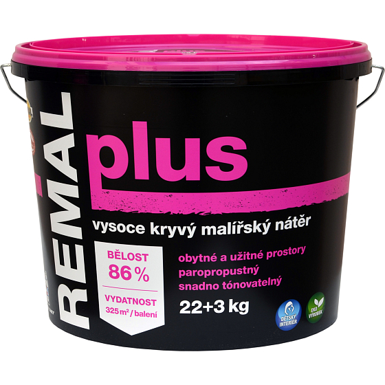 REMAL Plus wysoce kryjąca farba na ścianę, 22+3 kg