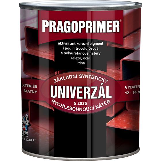 Pragoprimer Univerzál S2035 podkładowa farba do metalu, 0840 czerwono-brązowa, 600 ml