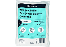 Spokar folia ochronna do malowania, 5 µ, 20 m², 4 × 5 m, 3 szt
