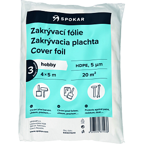 Spokar folia ochronna do malowania, 5 µ, 20 m², 4 × 5 m, 3 szt