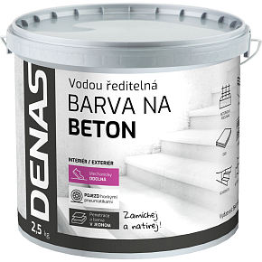 DENAS NA BETON farba do betonu, 0110 szary, 2,5 kg