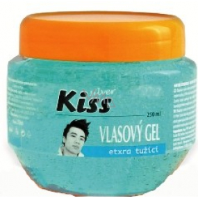 Mika Kiss Silver extra silně tužící vlasový gel 250 ml