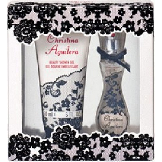 Christina Aguilera Signature parfémovaná voda pro ženy 15 ml + sprchový gel 50 ml, dárková sada