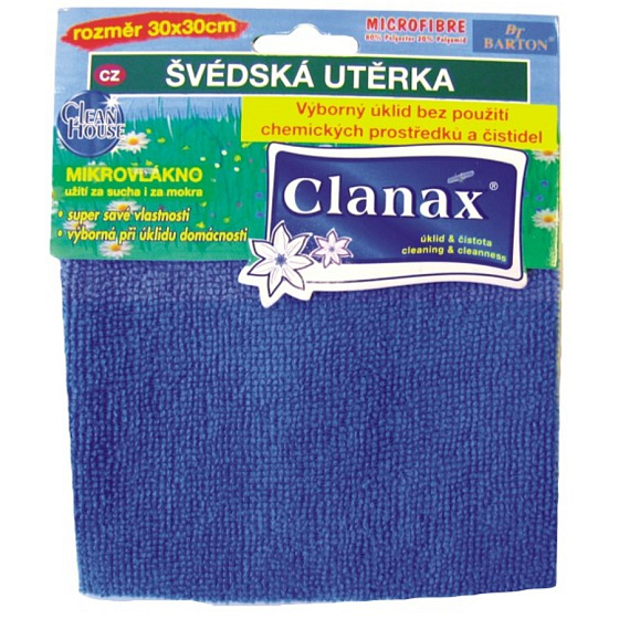 Clanax Szwedzka ściereczka z mikrofibry 30 x 30 cm, 205 g 1 sztuka