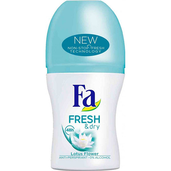 Fa Fresh & Dry Lotus Flower kuličkový antiperspirant deodorant roll-on pro ženy 50 ml