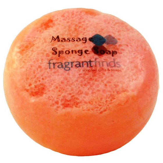 Fragrant Dupe Woman Glycerinové mýdlo masážní s houbou naplněnou vůní parfému Joop Woman v barvě oranžovorůžové 200 g