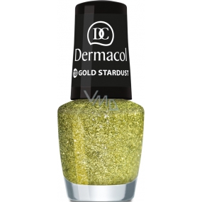 Dermacol Nail Polish with Effect Glitter Touch lak na nehty s efektem 13 Gold Stardust 5 ml Dermacol Nail Polish with Effect Glitter Touch lak na nehty s efektem 13 Gold Stardust 5 ml