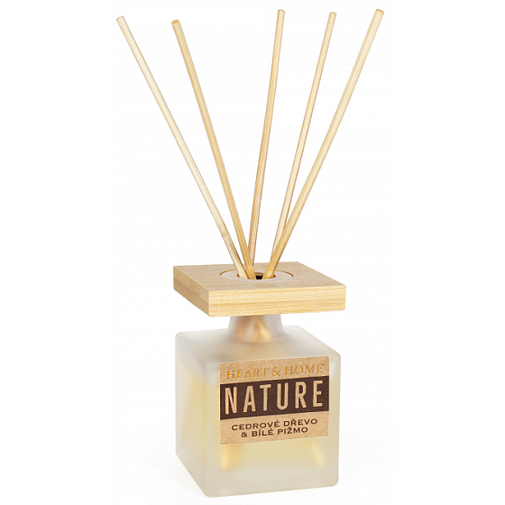 Heart & Home Nature Cedrové dřevo a bílé pižmo difuzér 80 ml