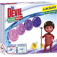 Dr. Devil WC Push Pull Gel Sunset Blossom blok WC bez koszyka, 2 × 20 g