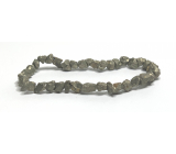 Bransoletka z pirytu elastyczna, naturalny kamień wykonany z kamieni 4 mm / 16 - 17 cm, mistrz pewności siebie i obfitości