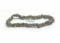 Bransoletka z pirytu elastyczna, naturalny kamień wykonany z kamieni 4 mm / 16 - 17 cm, mistrz pewności siebie i obfitości