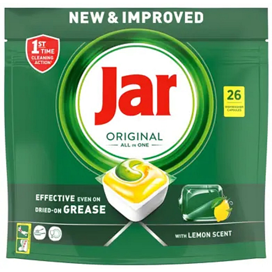 Jar Original All in One Lemon kapsle do myčky nádobí 26 kusů