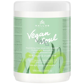 Kallos Vegan Soul Nourishing odżywcza maska do suchych i zniszczonych włosów 1000 ml
