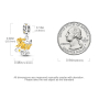 Zawieszka ze srebra próby 925 Luminozní - Znak zodiaku Lew, element do bransoletki
