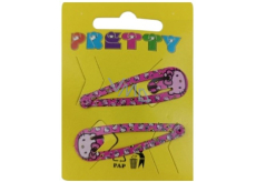 Sponky Hello Kitty do vlasů, lupkačky růžové 2 kusy