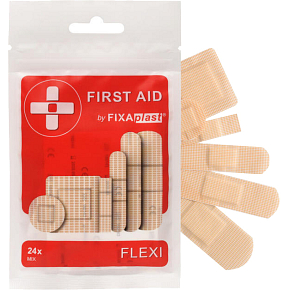 Fixaplast First Aid Flexi Classic mix plastrów, 24 szt. Fixaplast First Aid Flexi Classic mix plastrów, 24 szt.