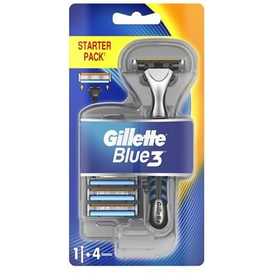 Gillette Blue 3 holicí strojek + náhradní hlavice pro muže 3 kusy
