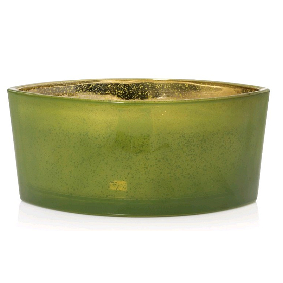 WoodWick Evergreen - Vůně jehličí vonná svíčka s dřevěným širokým knotem a víčkem loď 453 g Festine Joy limited 2018