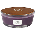 WoodWick Spiced Blackberry - Pikantní ostružina vonná svíčka s dřevěným knotem a víčkem sklo loď 453 g