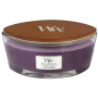 WoodWick Spiced Blackberry - Pikantní ostružina vonná svíčka s dřevěným knotem a víčkem sklo loď 453 g
