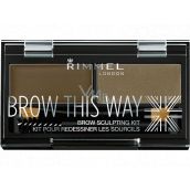 Rimmel London Brow This Way paletka na brwi 002 Medium Brown 1,1 g