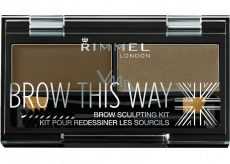 Rimmel London Brow This Way paletka na brwi 002 Medium Brown 1,1 g